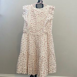 Ralph Lauren White And Pink Flower Dress